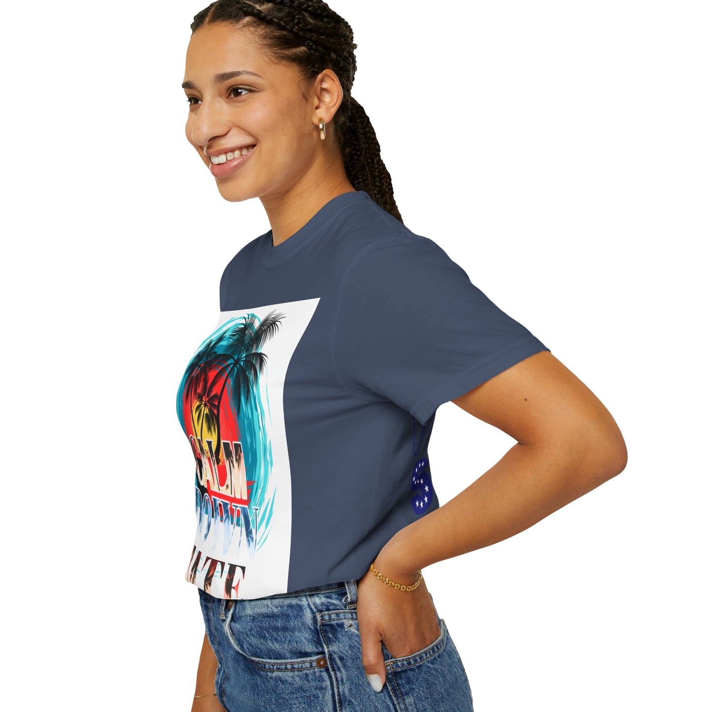 Calm Down Mate Unisex Garment-Dyed T-Shirt - Fun Graphic Tee for Relaxed Vibes