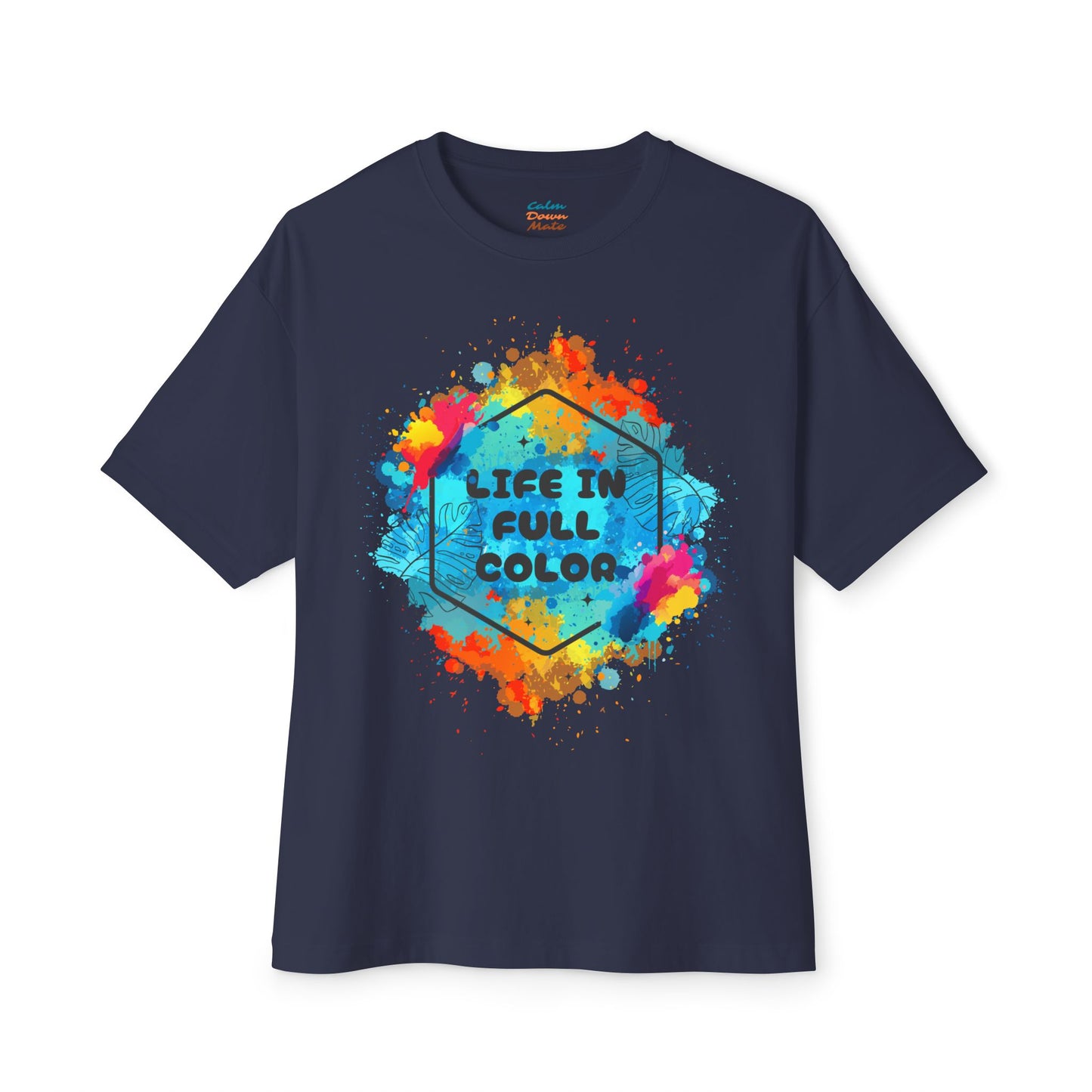 Vibrant Unisex Boxy Tee - Life in Full Color, Cool Summer Top, Relaxed Fit T-Shirt, Gift for Art Lovers, Casual Streetwear