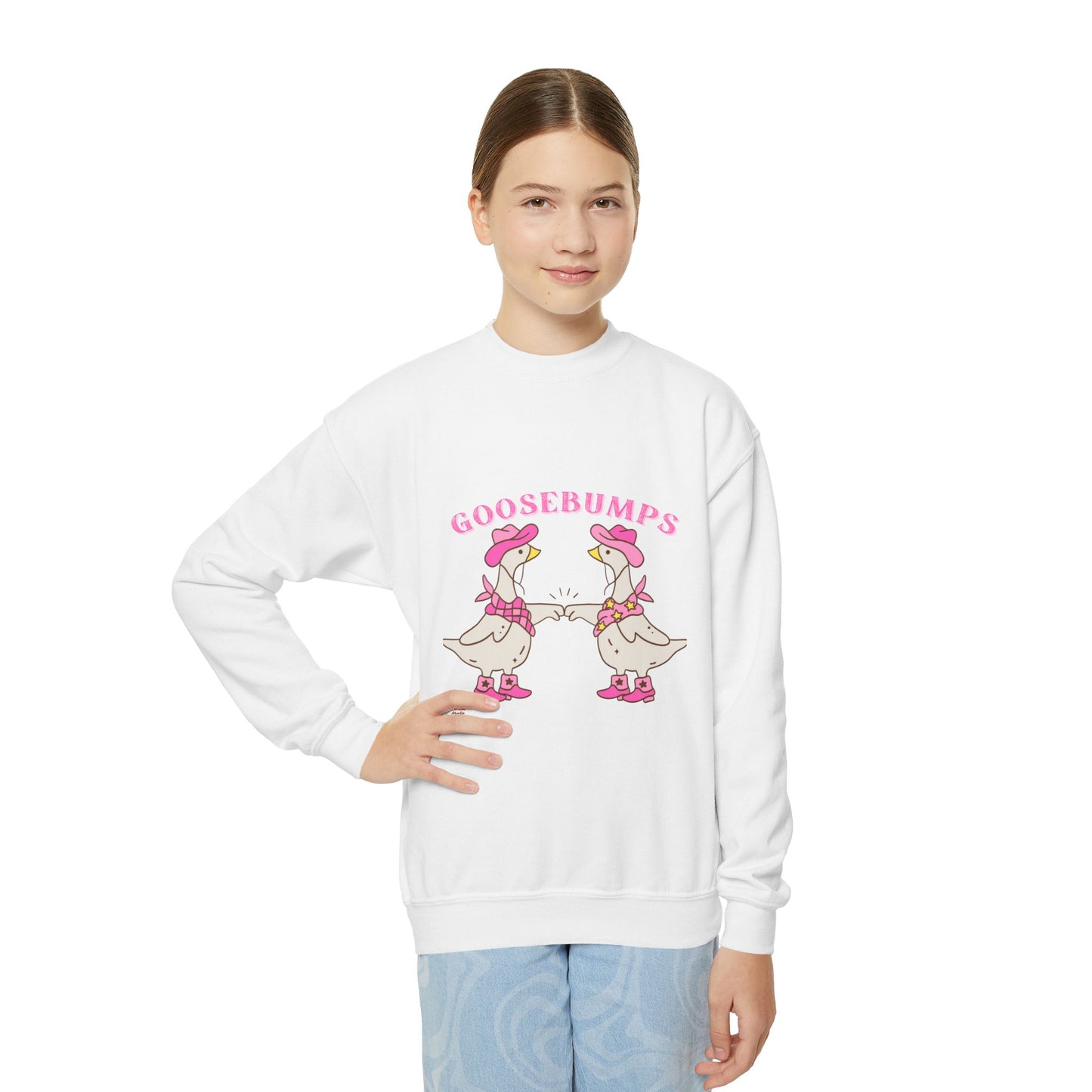 Goosebumps Youth Sweatshirt, Cute Animal Gift, Cozy Kids Apparel, Fun Birthday Present, Seasonal Wear