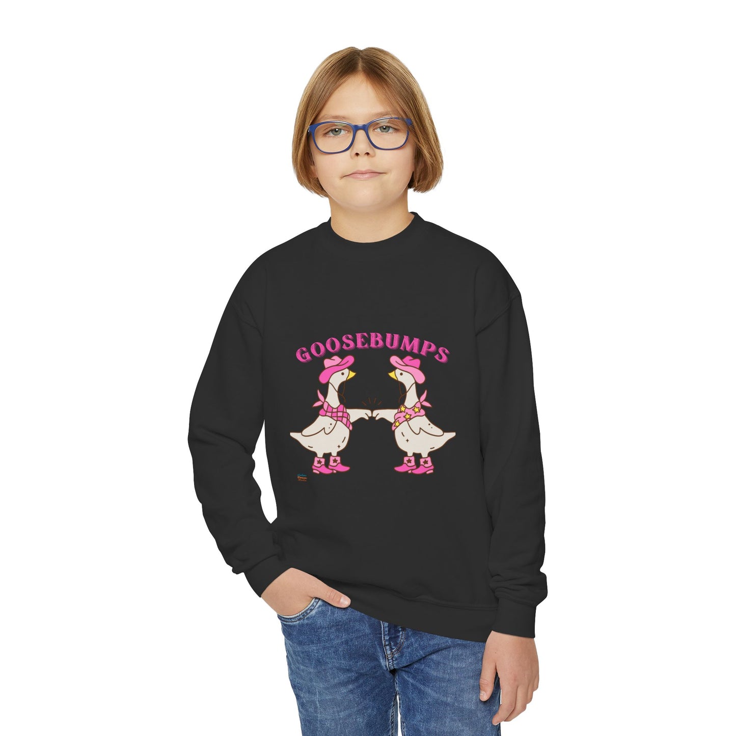 Goosebumps Youth Sweatshirt, Cute Animal Gift, Cozy Kids Apparel, Fun Birthday Present, Seasonal Wear