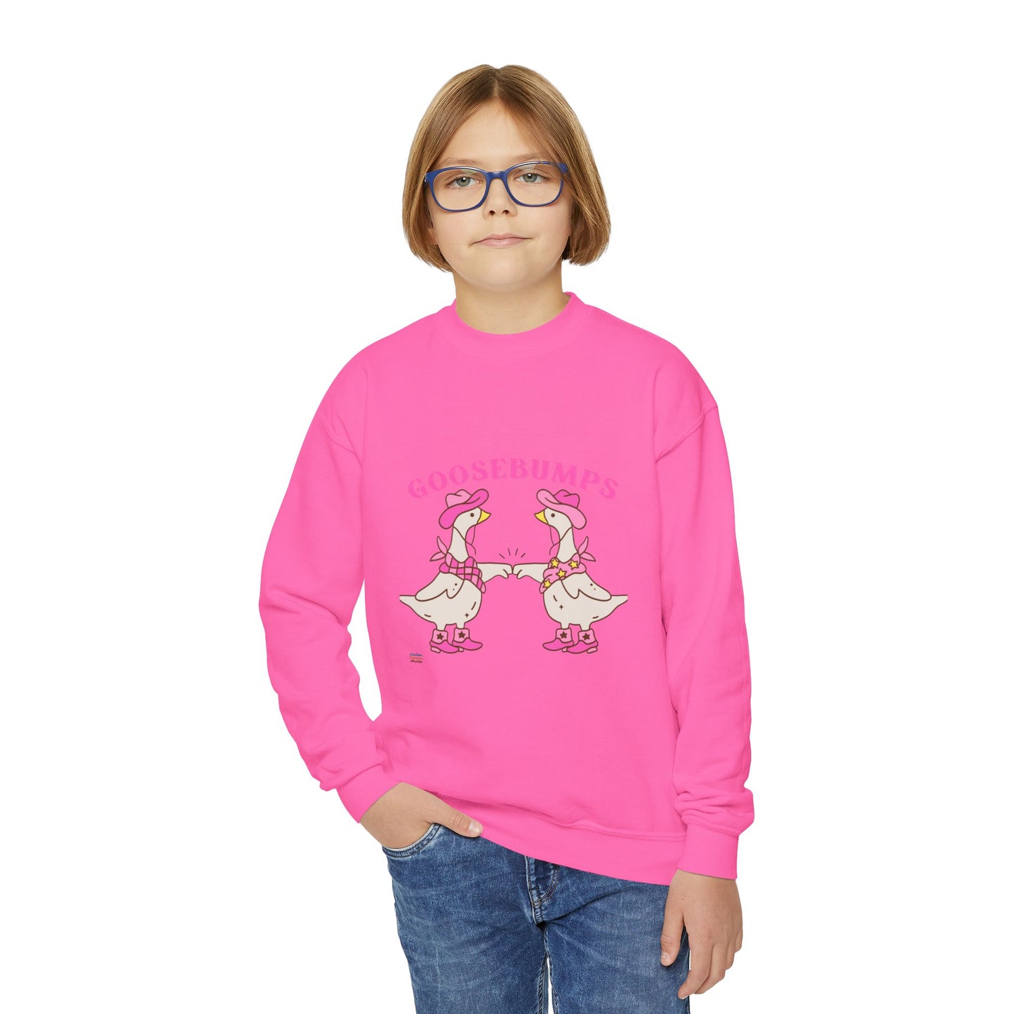 Goosebumps Youth Sweatshirt, Cute Animal Gift, Cozy Kids Apparel, Fun Birthday Present, Seasonal Wear
