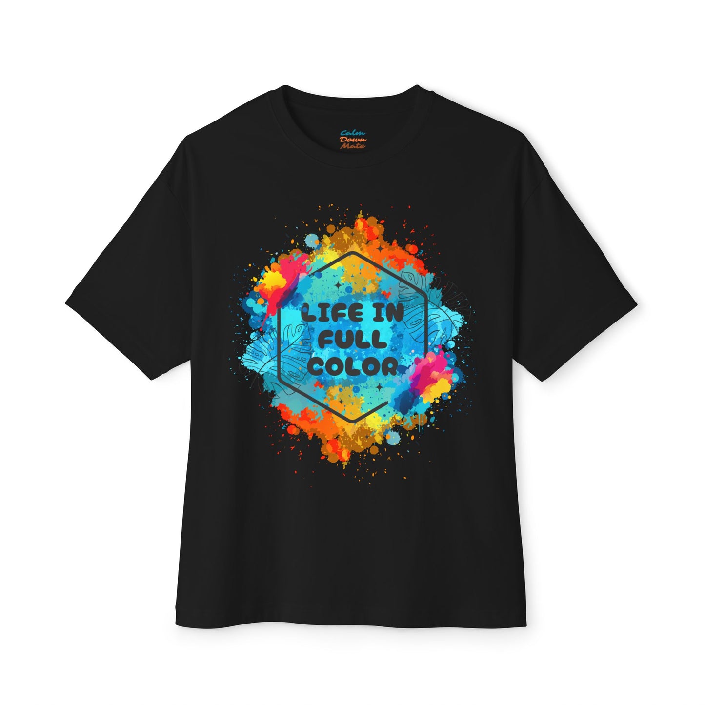 Vibrant Unisex Boxy Tee - Life in Full Color, Cool Summer Top, Relaxed Fit T-Shirt, Gift for Art Lovers, Casual Streetwear