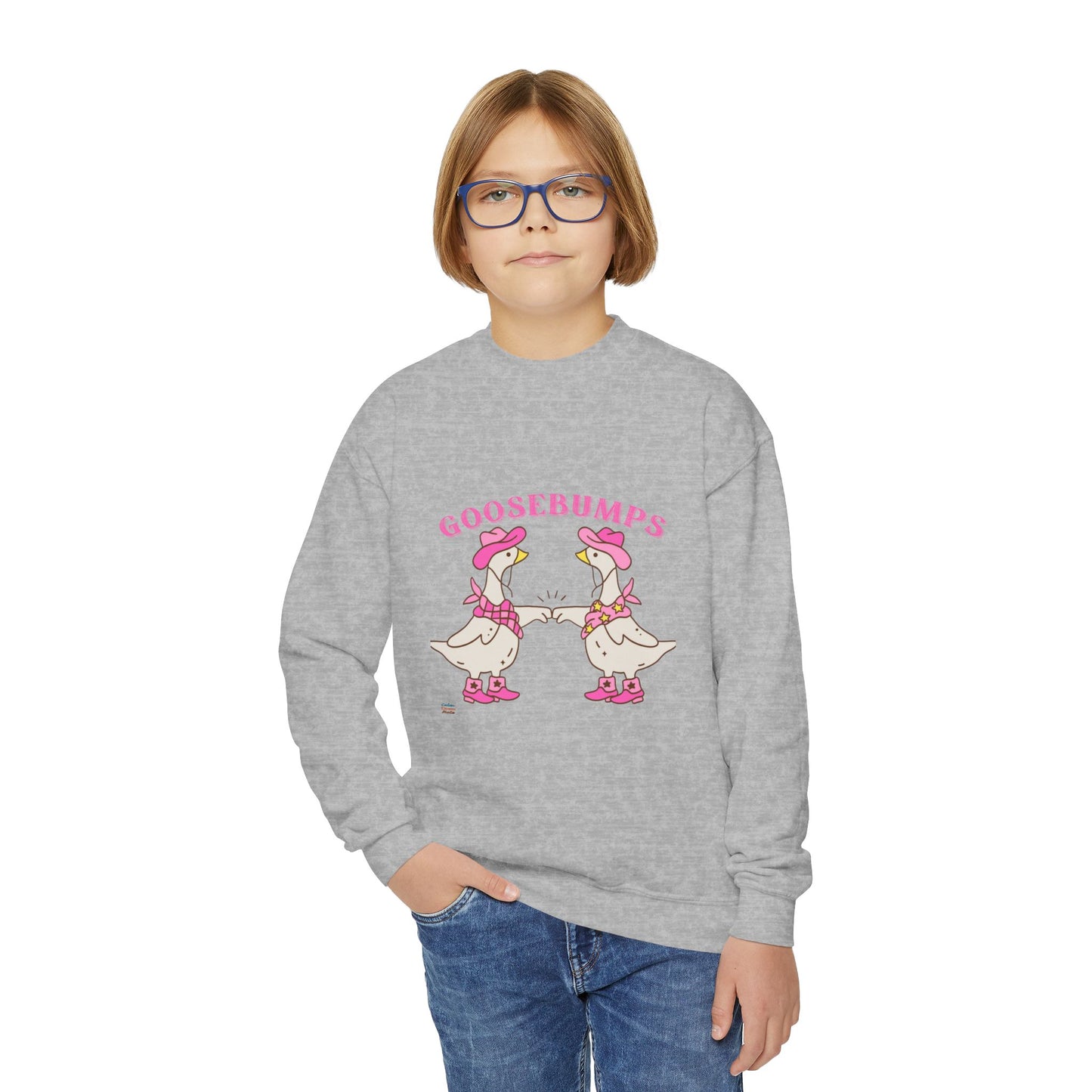 Goosebumps Youth Sweatshirt, Cute Animal Gift, Cozy Kids Apparel, Fun Birthday Present, Seasonal Wear