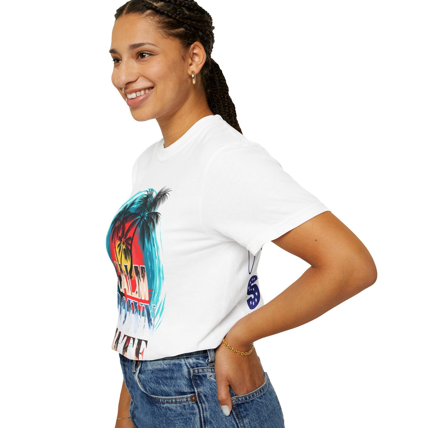 Calm Down Mate Unisex Garment-Dyed T-Shirt - Fun Graphic Tee for Relaxed Vibes