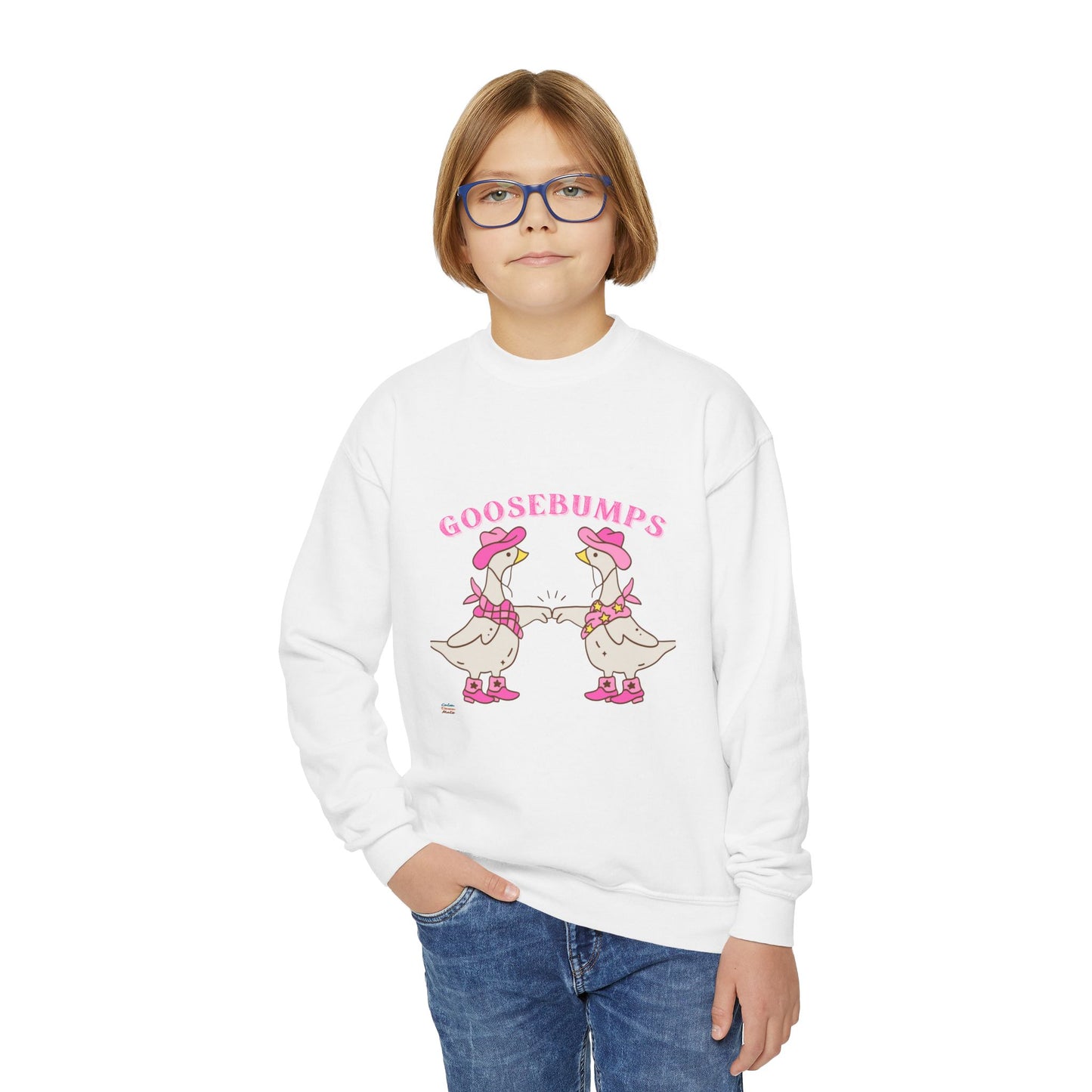 Goosebumps Youth Sweatshirt, Cute Animal Gift, Cozy Kids Apparel, Fun Birthday Present, Seasonal Wear