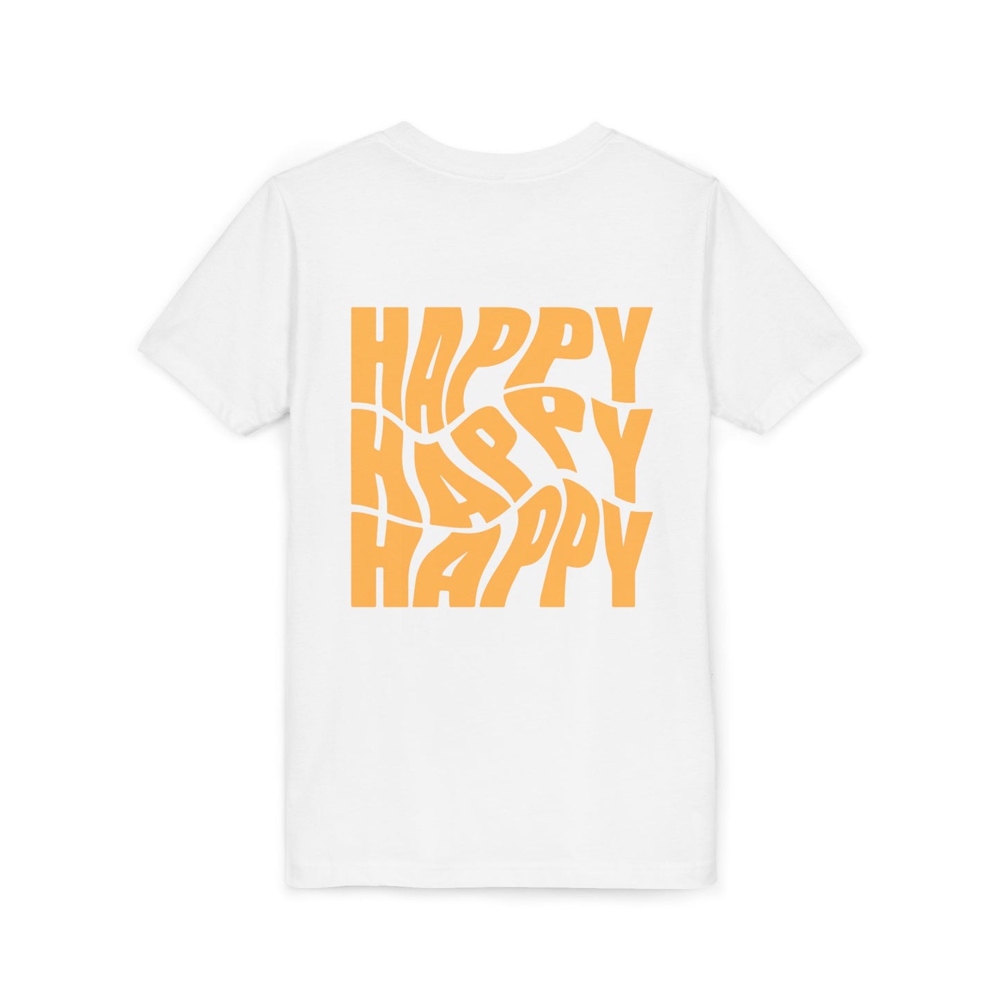 Inspirational Youth Short Sleeve Tee - "Believe in Yourself"(front) & "Happy"(back) Print
