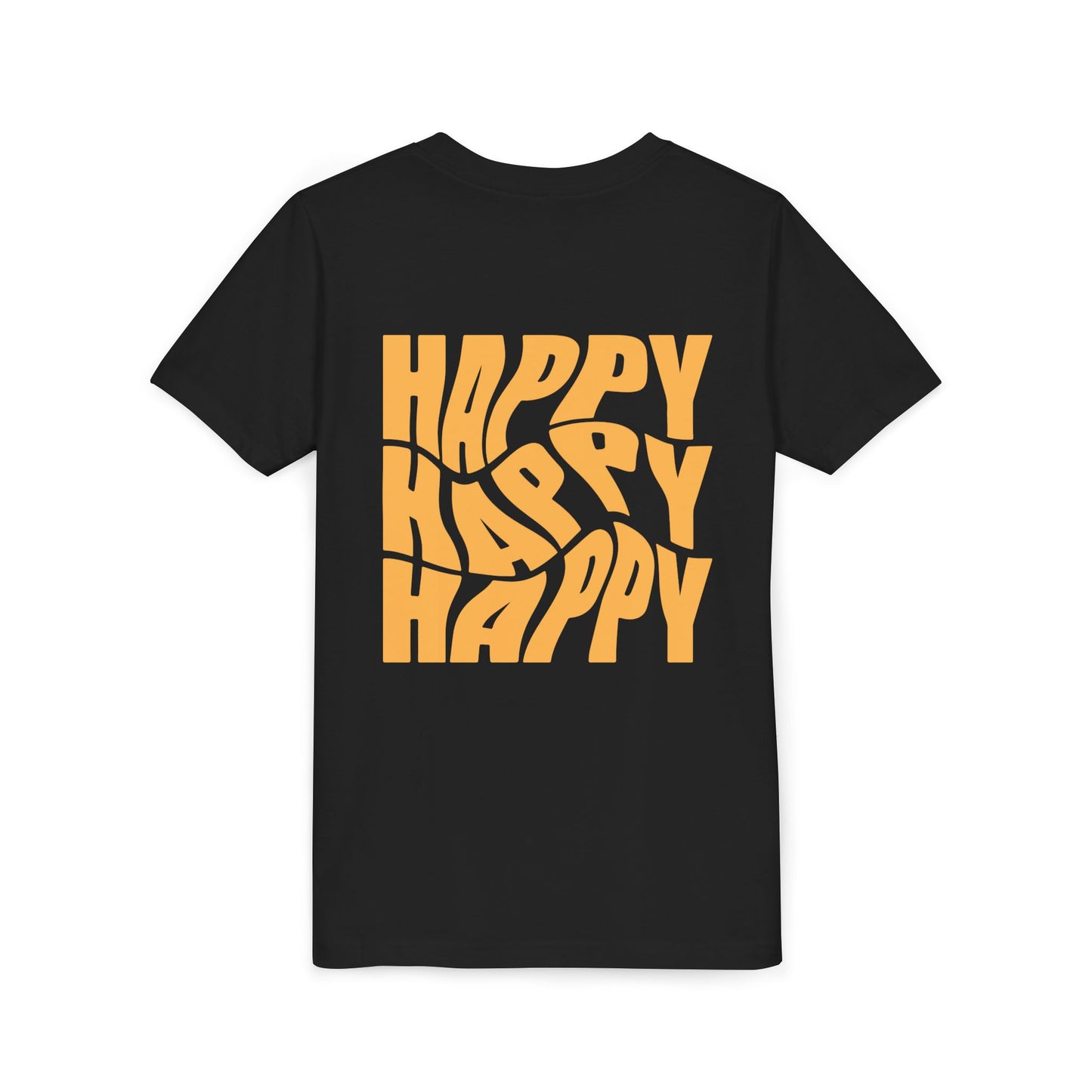 Inspirational Youth Short Sleeve Tee - "Believe in Yourself"(front) & "Happy"(back) Print