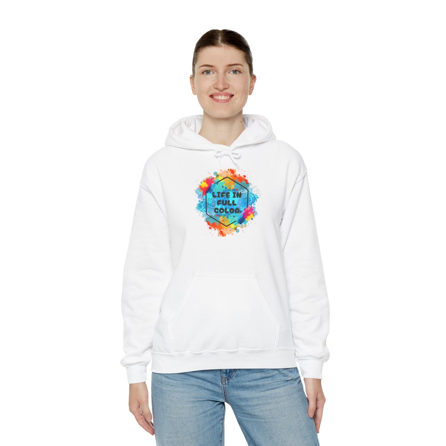 Colorful Inspirational Hoodie for Self-Expression, Unisex Pullover Sweatshirt, Positive Vibes Apparel, Gifts for Her/Him, Cozy Fashion [...]