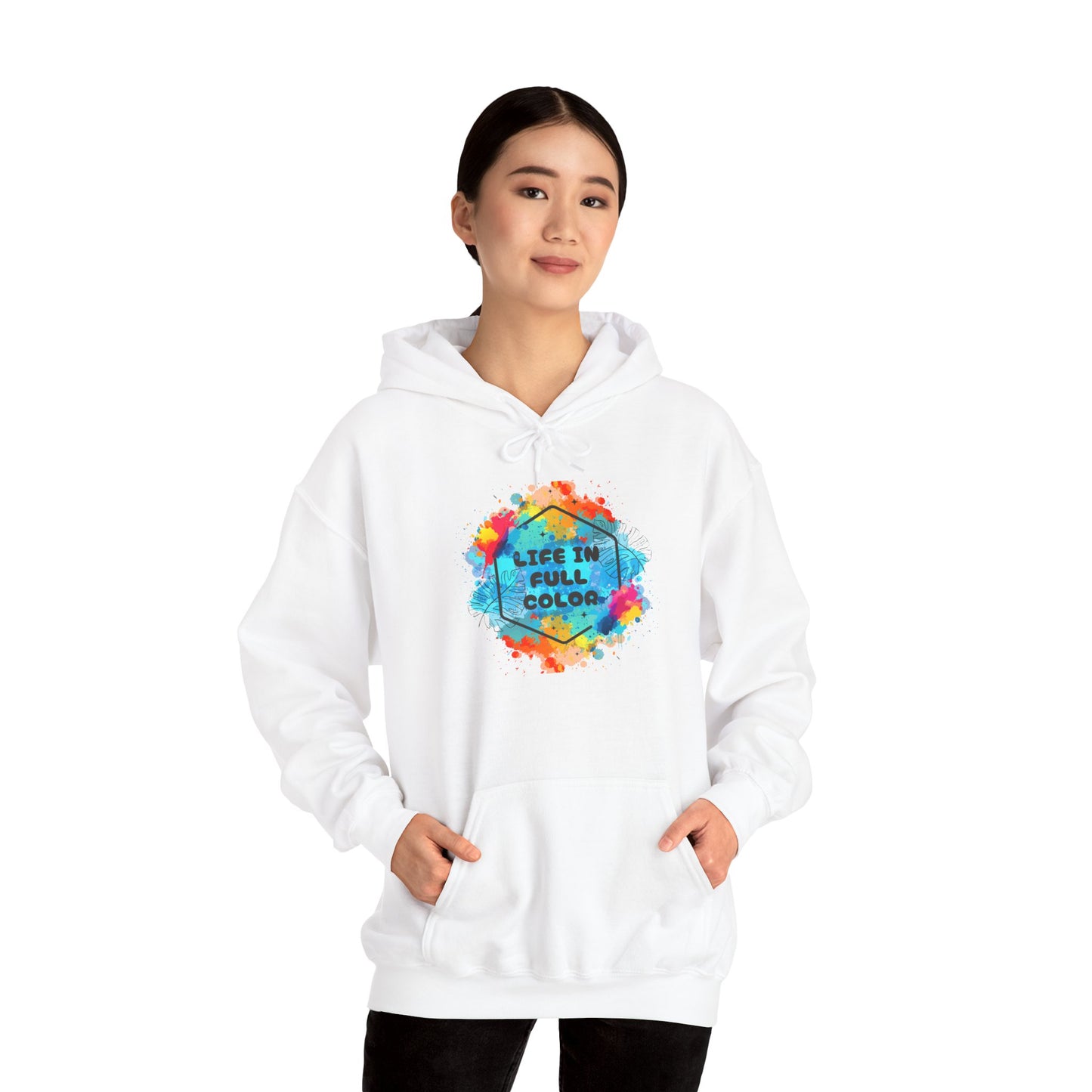 Colorful Inspirational Hoodie for Self-Expression, Unisex Pullover Sweatshirt, Positive Vibes Apparel, Gifts for Her/Him, Cozy Fashion [...]