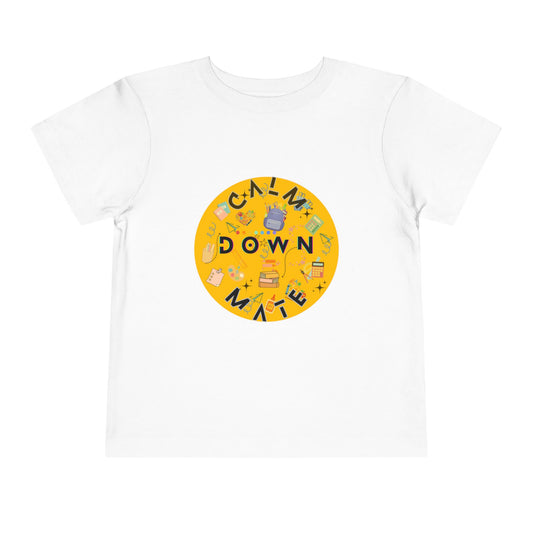 Playful Toddler Tee, Calm Down Mate Shirt, Bee Cool Kids T-Shirt, Fun Graphic Tee for Toddlers, Cute Gift for Kids