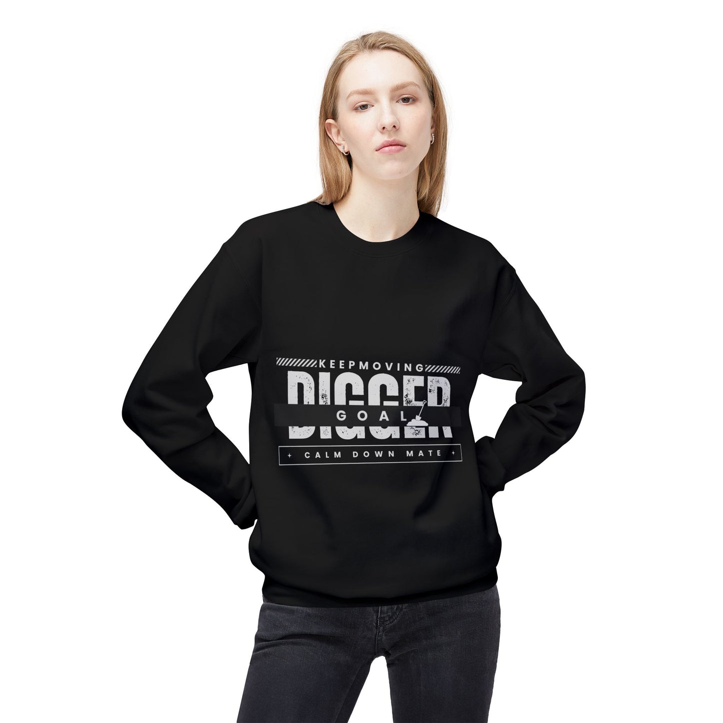 Motivational Crewneck Sweatshirt with Catchy Phrases - Perfect for Gifting, Fitness, Relaxation, Casual Wear, Everyday Comfort
