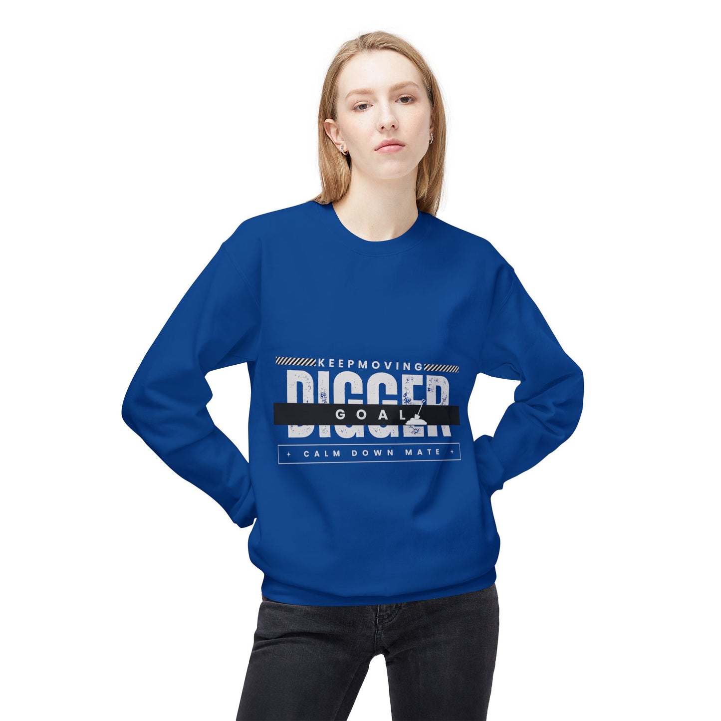 Motivational Crewneck Sweatshirt with Catchy Phrases - Perfect for Gifting, Fitness, Relaxation, Casual Wear, Everyday Comfort