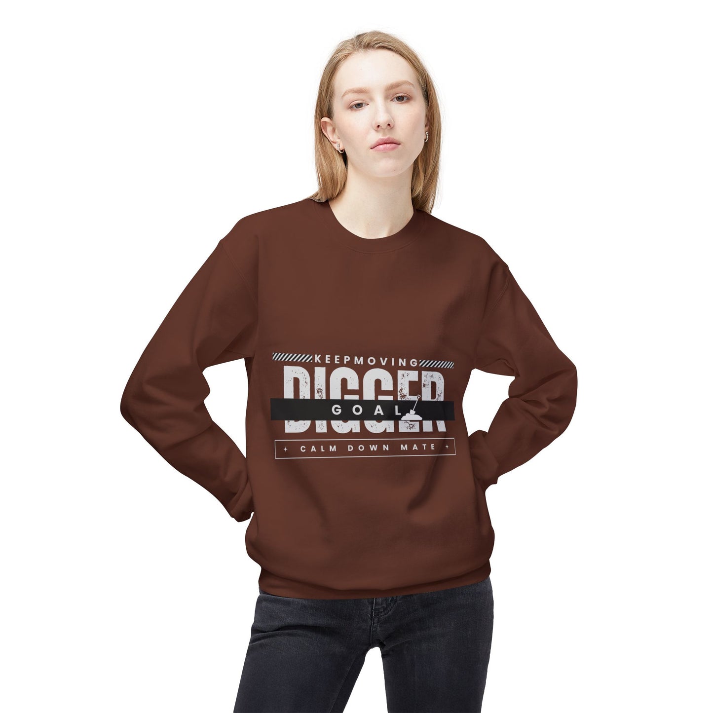 Motivational Crewneck Sweatshirt with Catchy Phrases - Perfect for Gifting, Fitness, Relaxation, Casual Wear, Everyday Comfort