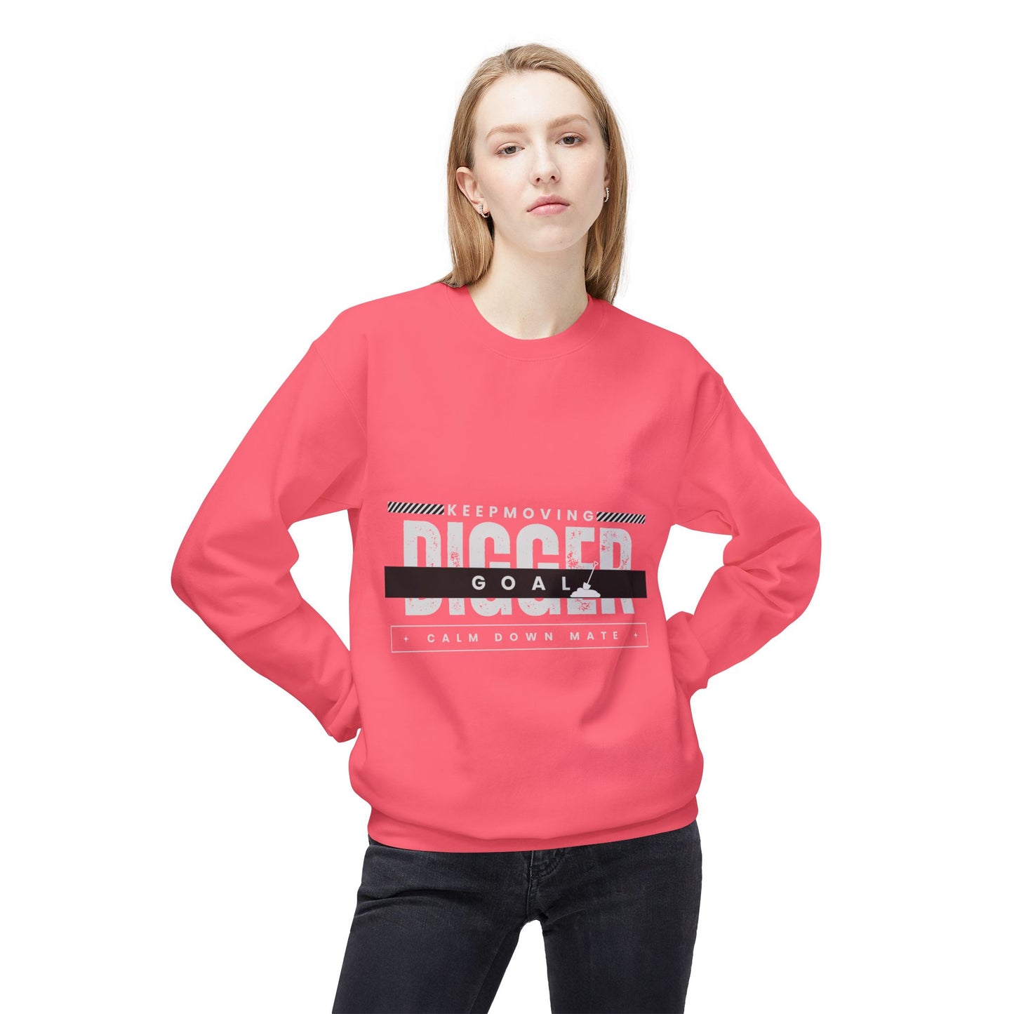 Motivational Crewneck Sweatshirt with Catchy Phrases - Perfect for Gifting, Fitness, Relaxation, Casual Wear, Everyday Comfort