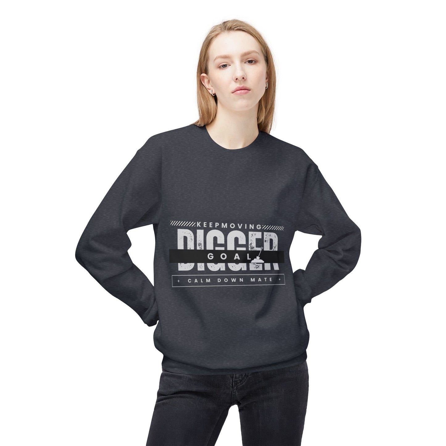 Motivational Crewneck Sweatshirt with Catchy Phrases - Perfect for Gifting, Fitness, Relaxation, Casual Wear, Everyday Comfort