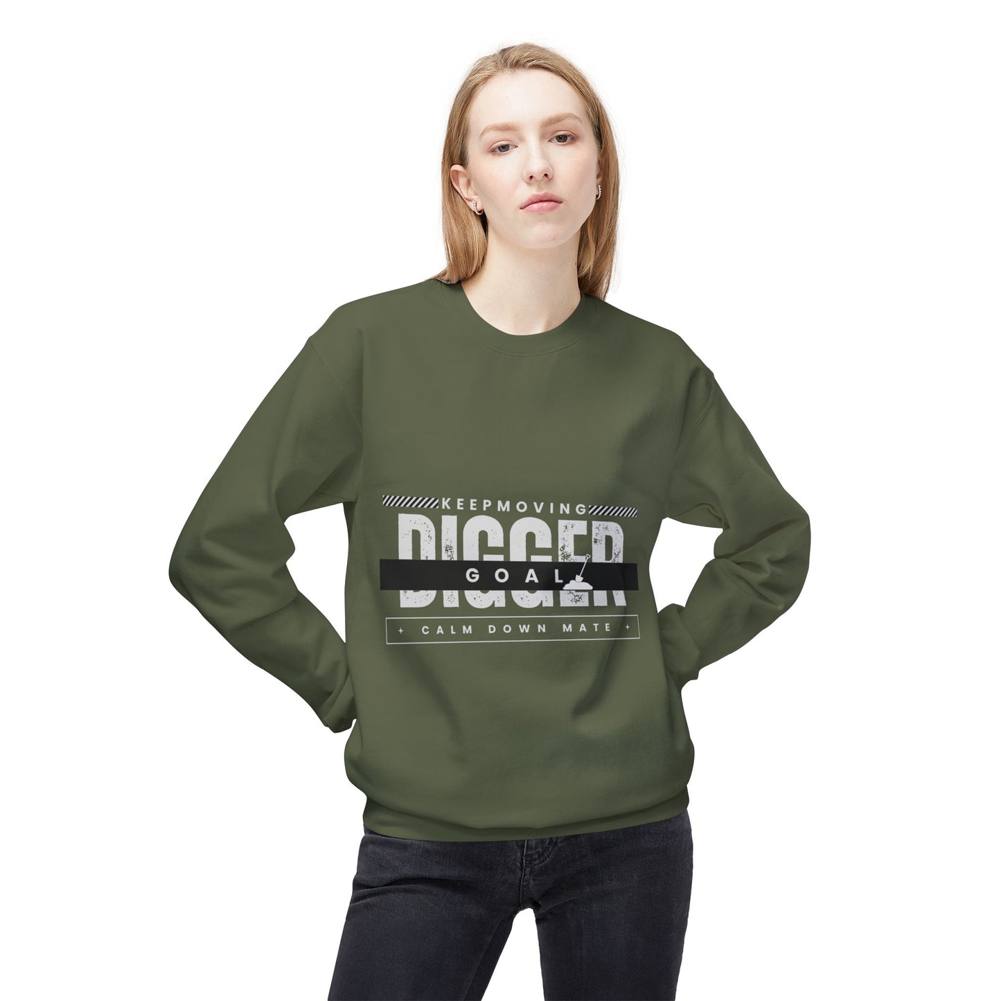 Motivational Crewneck Sweatshirt with Catchy Phrases - Perfect for Gifting, Fitness, Relaxation, Casual Wear, Everyday Comfort