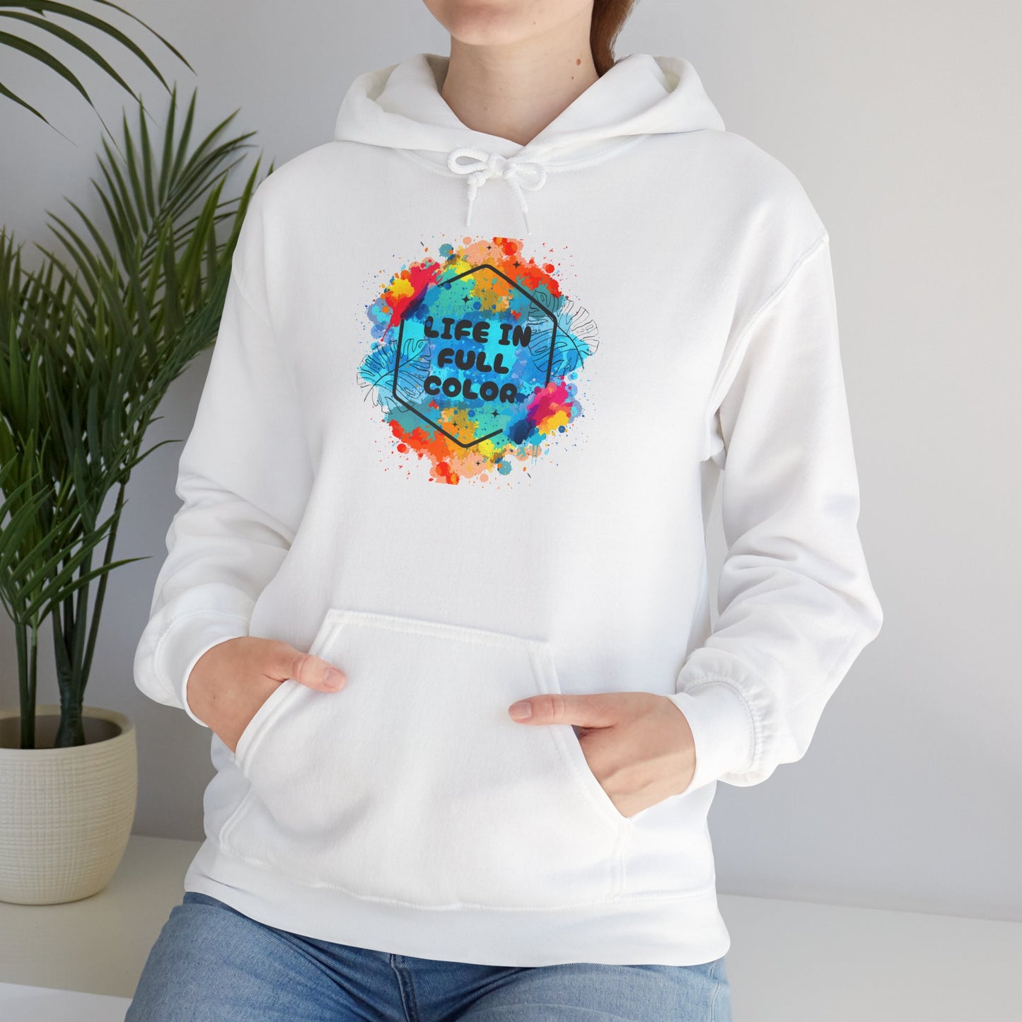 Colorful Inspirational Hoodie for Self-Expression, Unisex Pullover Sweatshirt, Positive Vibes Apparel, Gifts for Her/Him, Cozy Fashion [...]